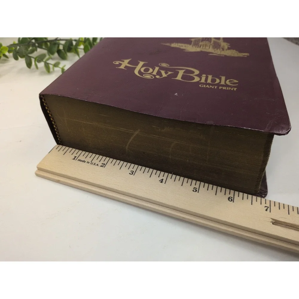 NO WRITING! VTG✝️1975 Giant Print Holy Bible KJV Red Letter Allan Concordance